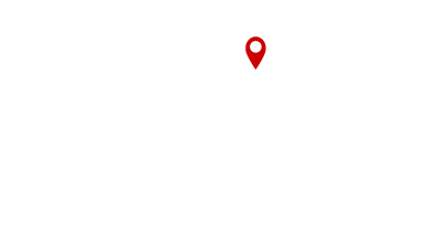 Oestereich Karte mit Stecknadel auf die Gemeinde Stroheim